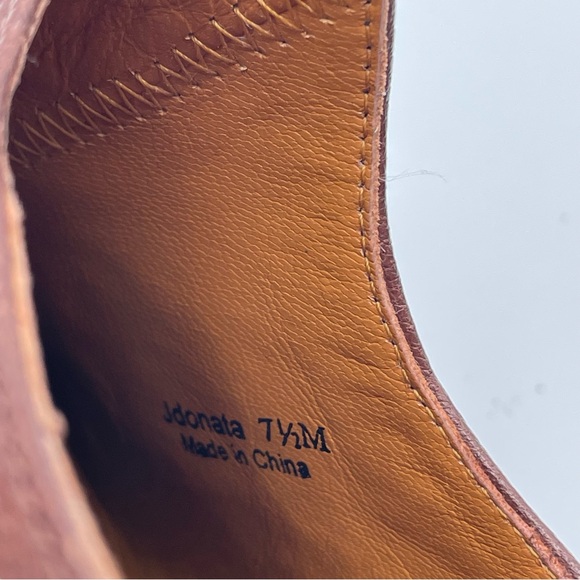 Jessica Bennett leather Clog Mule 7.5 Embroidered Brown Bootie Festival Cosplay - Picture 6 of 16